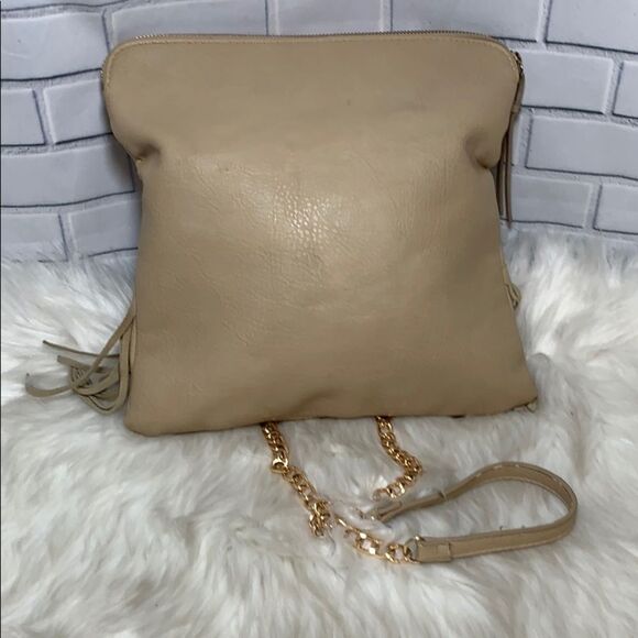 Moda Luxe Leather Fringe Foldover Crossbody Bag - Picture 2 of 7